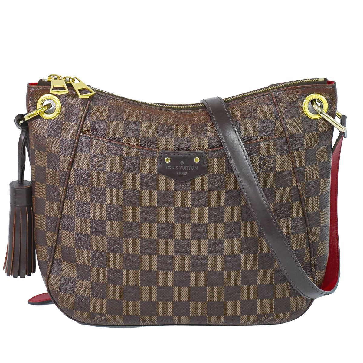 本物 ルイヴィトン LOUIS VUITTON LV サウス バンク ダミエ エベヌ ショルダーバッグ ポシェット ブラウン N42230 South Bank ビトン バッグ 中古・
