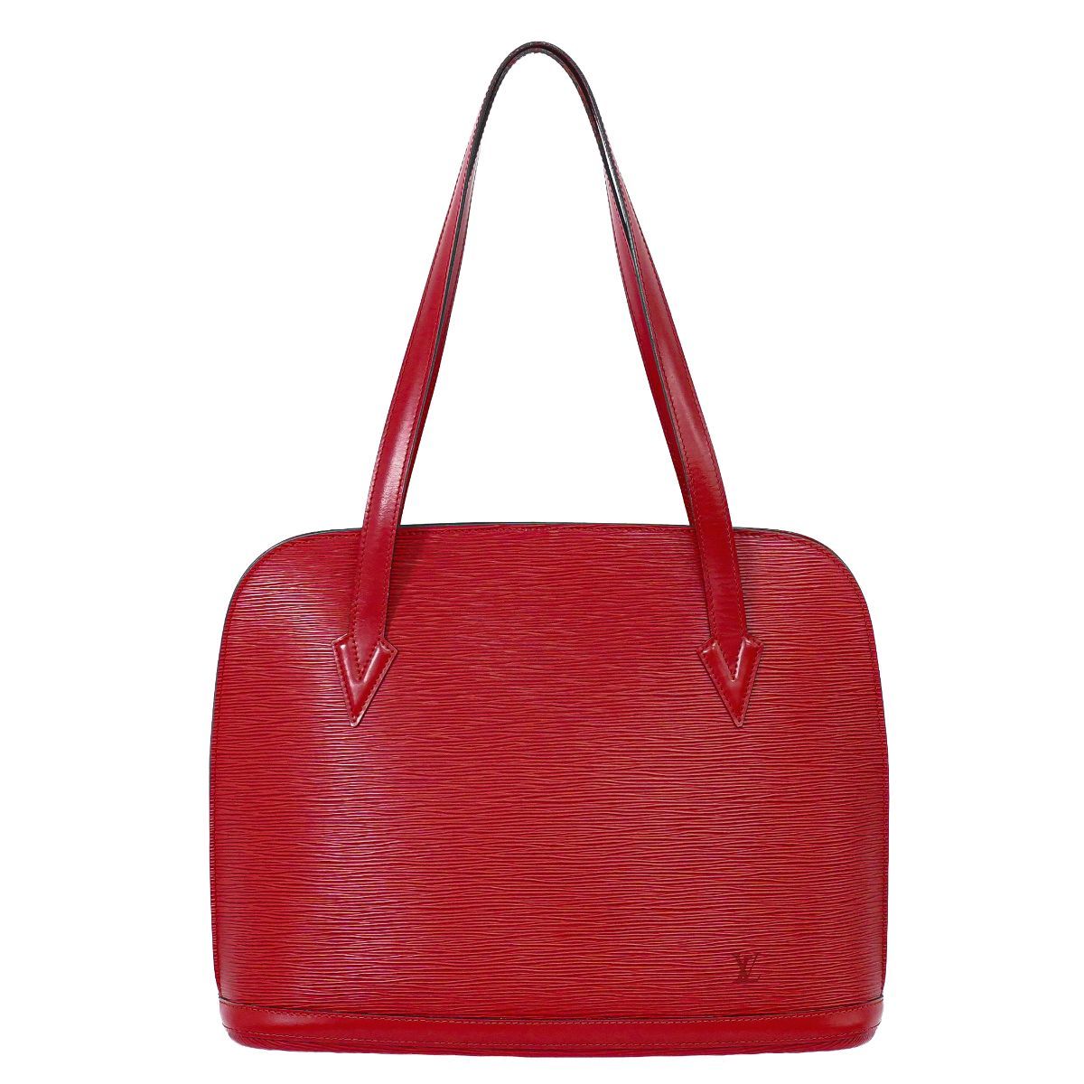 本物 ルイヴィトン LOUIS VUITTON LV リュサック エピ レザー ショルダーバッグ トートバッグ カスティリアンレッド M52287 ビトン バッグ 中古・