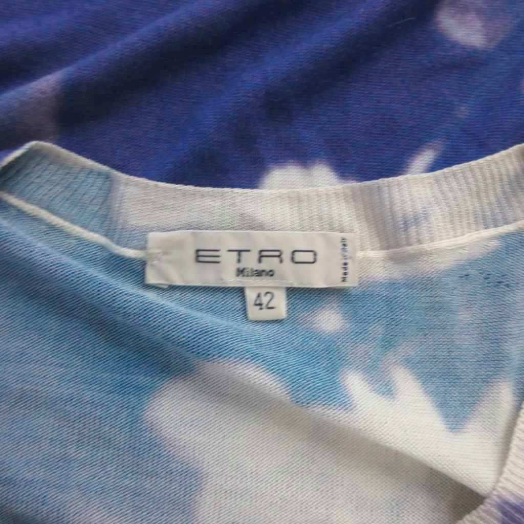 エトロ ETRO ペイズリー柄 ニット セーター シルク ハイゲージ 薄手 V