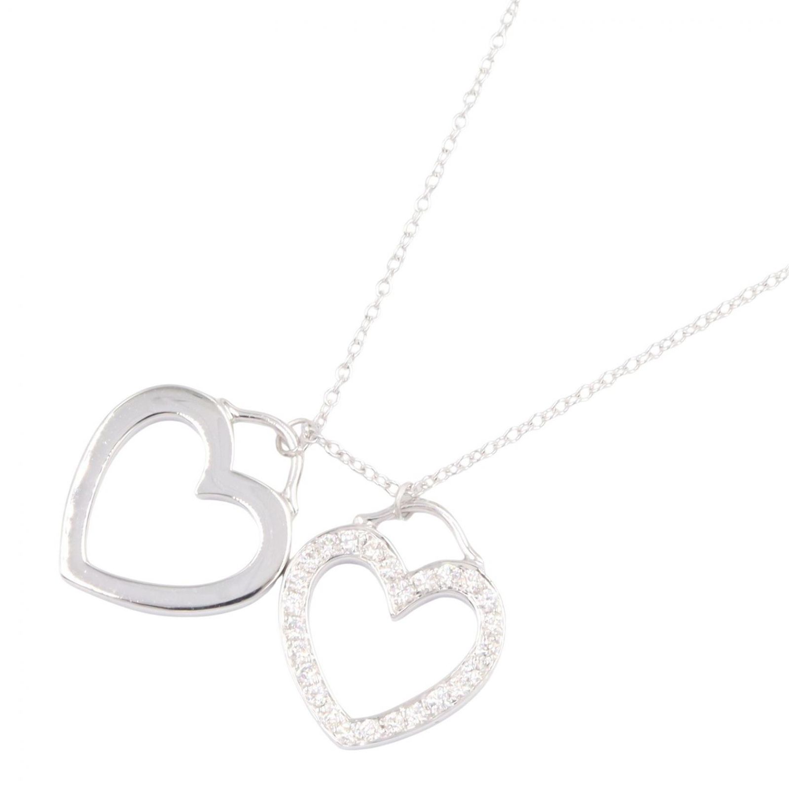 TIFFANY＆CO ティファニー ダブルハート ネックレス ダイヤ ネックレス