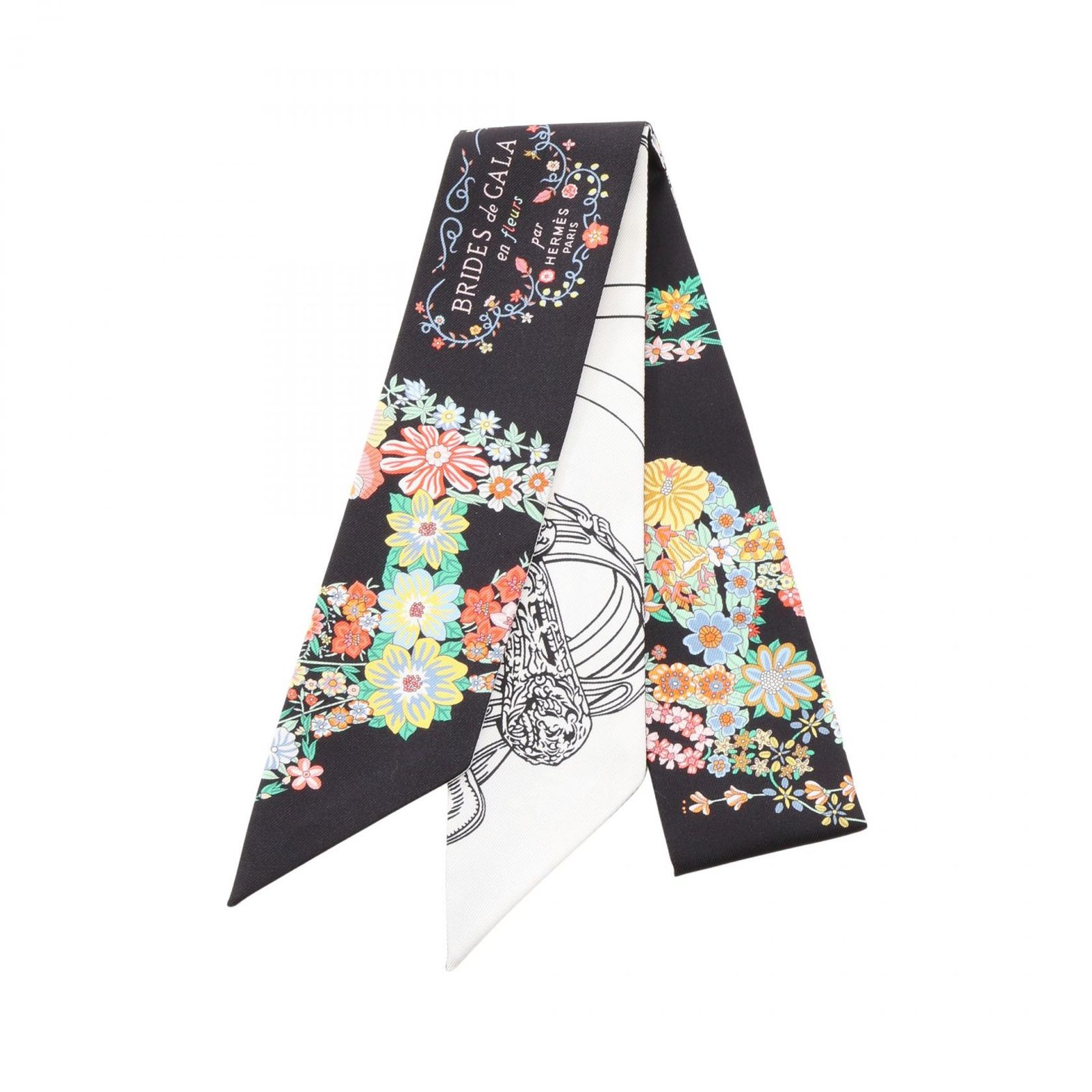 HERMES エルメス ツイリー Brides de Gala en Fleurs アイライナー リボン スカーフ