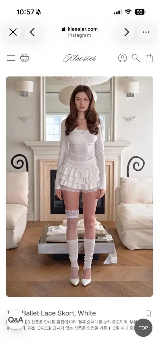 klessier Tutu Ballet Lace Skort