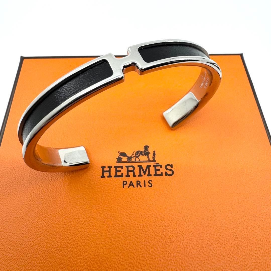 【新品未使用】HERMES エルメス バングル オランプ　ブレスレット レザー