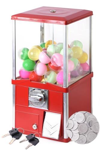 ガチャガチャ 本体 業務用 メダル専用 55mm空カプセル50個 メダル50枚付き みんなのガチャ (レッド)ｍａ c05ab2a8