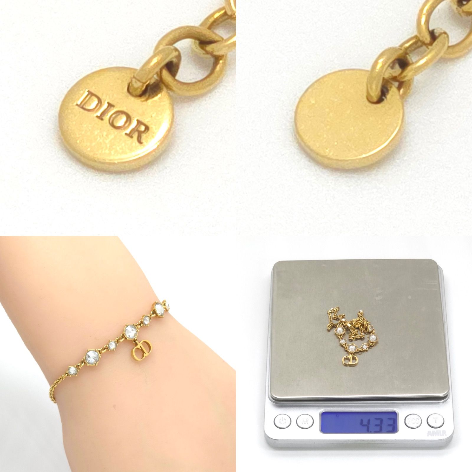 アクセサリー DIOR Clair D Lune ブレスレット 全長20.5㎝ クリスタル