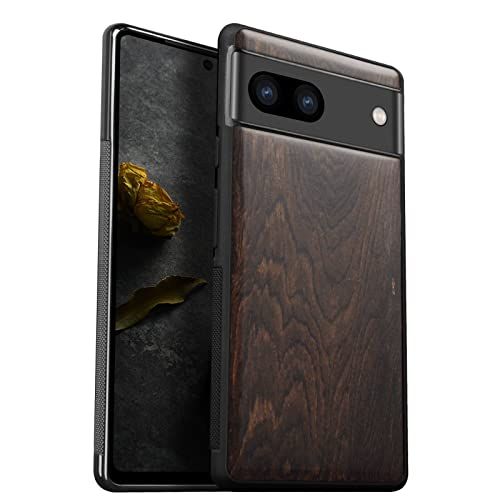 【新品】Carveit 木製 カバー 対応Pixel 7a ケース 【天然木+TPUシリコンツーインワン】 耐衝撃 グーグルピクセル 7a ケース 滑り止め 指紋防止 (バラ色-白木スタイル) 8fc95b20