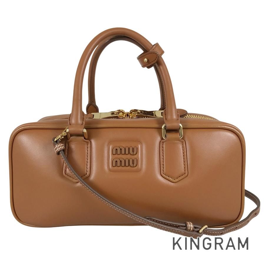 ミュウミュウ MIUMIU アルカディ ラージ レザー ハンドバッグ sst【中古】 148,990円