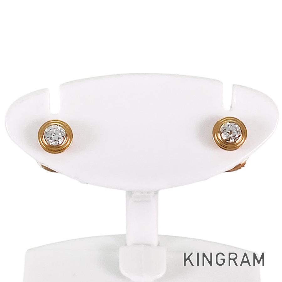カルティエ Cartier ディアマンレジェ K18PG ダイヤモンド ピアス sss【中古】