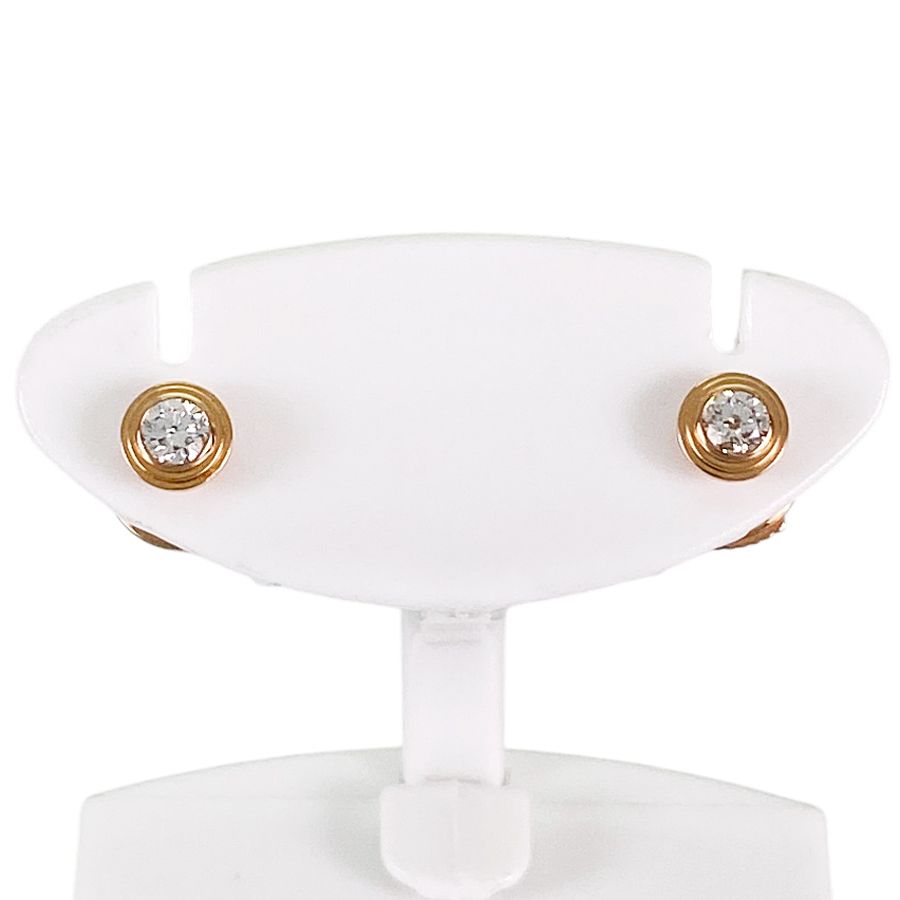 カルティエ Cartier ディアマンレジェ K18PG ダイヤモンド ピアス sss
