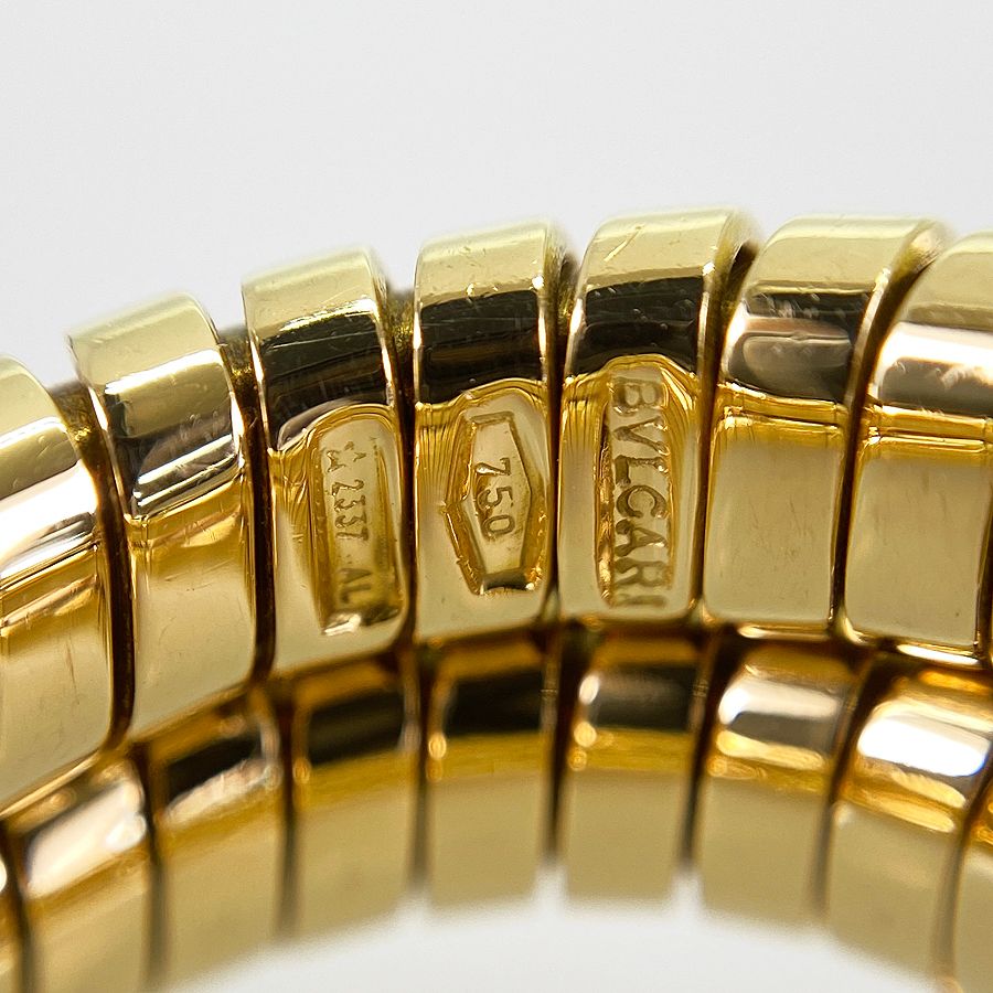ブルガリ BVLGARI トゥボガス K18YG ブルートパーズ 9.5号(49-50