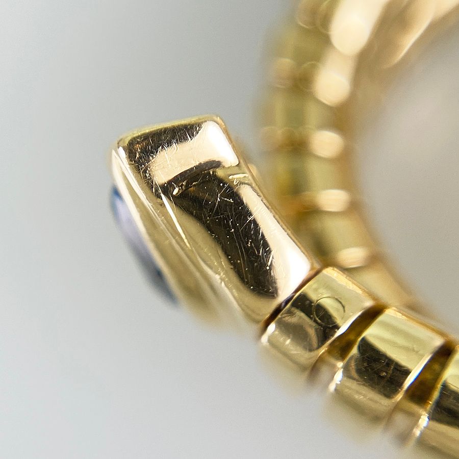 ブルガリ BVLGARI トゥボガス K18YG ブルートパーズ 9.5号(49-50