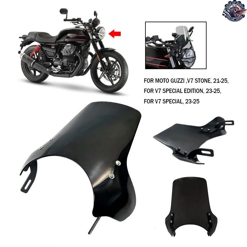 V7 850 STONE 2021 - 2025 V7 SPECIAL EDITION 2023 - 25 オートバイ用ウインドシールド ウインドシールド 隆起型ウインドシールド