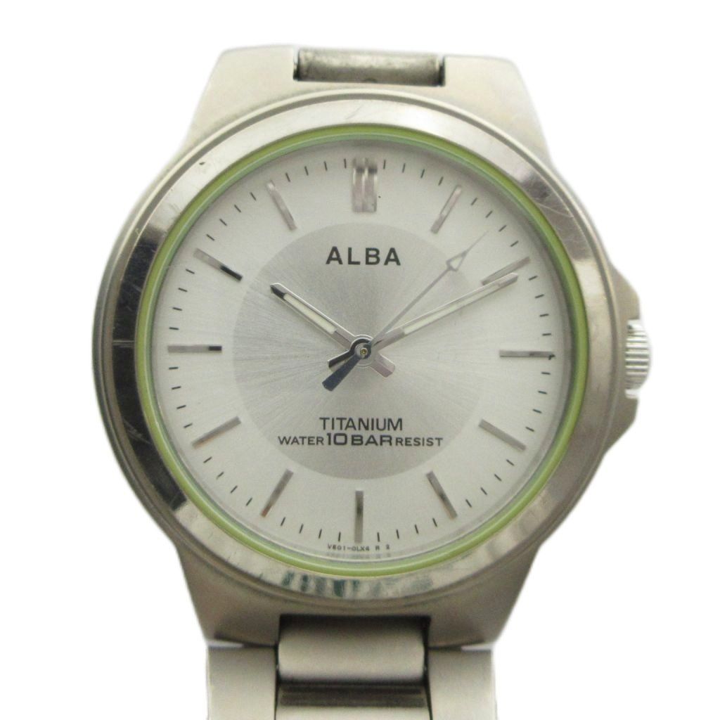 セイコー SEIKO アルバ ALBA V501-0DN0 腕時計 クォーツ ウォッチ ロゴ シルバー色 ■GY11 /MQ