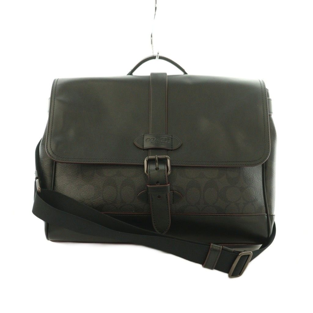 コーチ COACH ショルダーバッグ シグネチャー柄 黒 ブラック F50051 /MI ■GY18