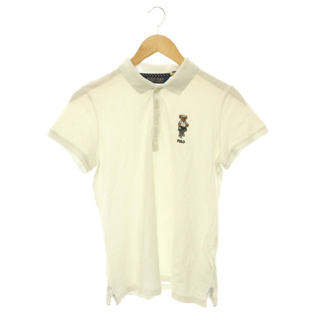 ポロゴルフ ラルフローレン POLO GOLF RALPH LAUREN ポロベア ポロシャツ 半袖 M ホワイト /DF ■GY18