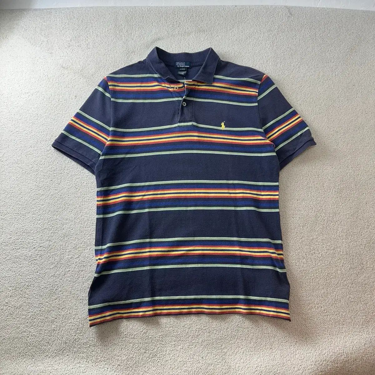 100 POLO RALPH LAUREN ストライプ PK カラ Tシャツ
