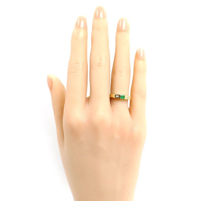 TIFFANY&Co. ティファニー K18YG イエローゴールド リング・指輪 エメラルド ダイヤモンド 10.5号 3.5g レディース 中古 美品 TIFFANY&Co. ティファニー K18YG イエローゴールド リング・指輪 エメラルド ダイヤモンド 10.5号 3.5g レディース 中古 美品