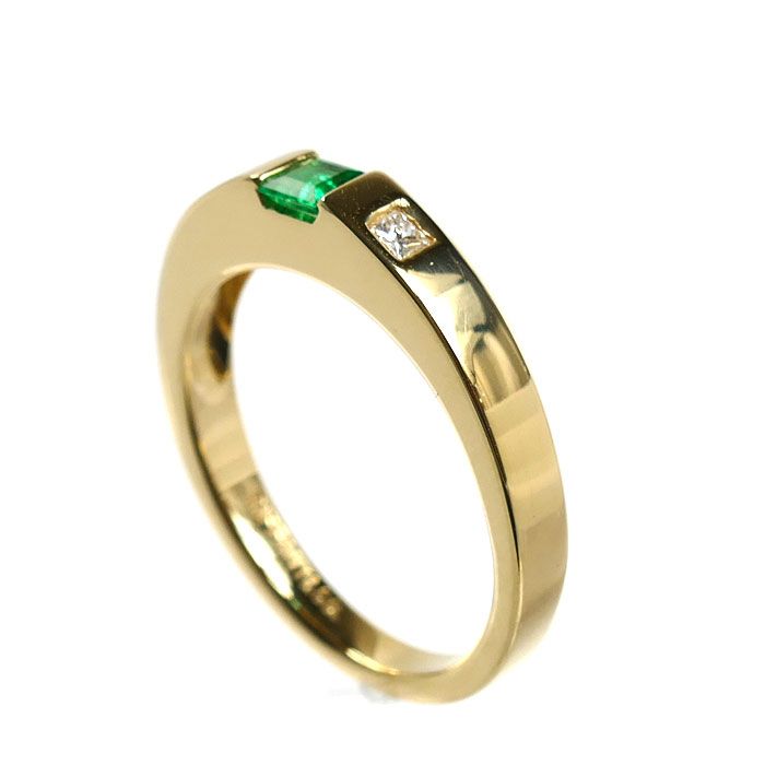 TIFFANY&Co. ティファニー K18YG イエローゴールド リング・指輪 エメラルド ダイヤモンド 10.5号 3.5g レディース 中古 美品 TIFFANY&Co. ティファニー K18YG イエローゴールド リング・指輪 エメラルド ダイヤモンド 10.5号 3.5g レディース 中古 美品