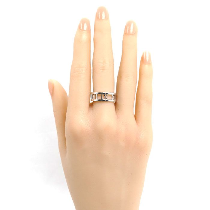 TIFFANY&Co. ティファニー K18WG ホワイトゴールド アトラス オープン 