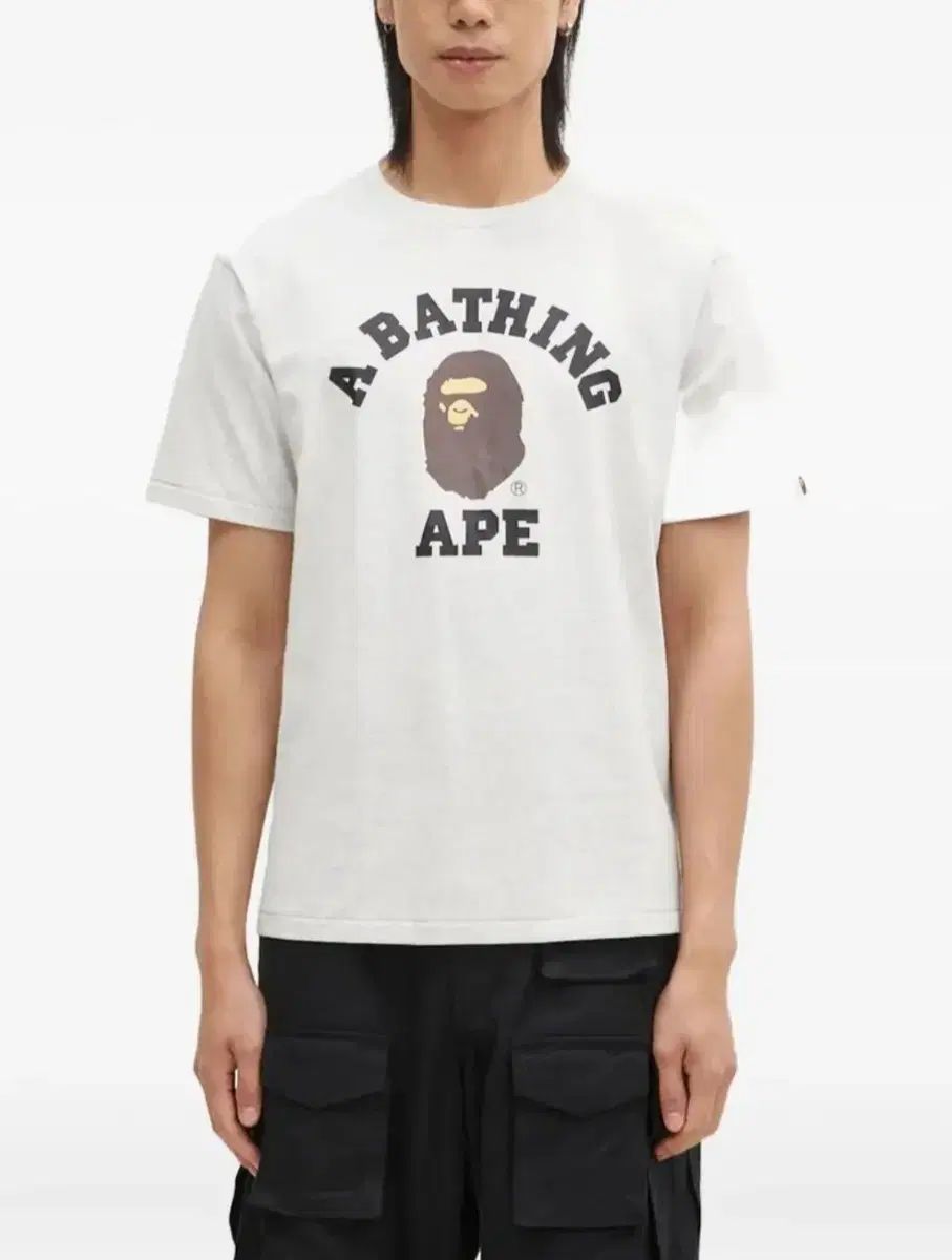 A BATHING APE カレッジ メンズ ロゴ 半袖 Tシャツ XL