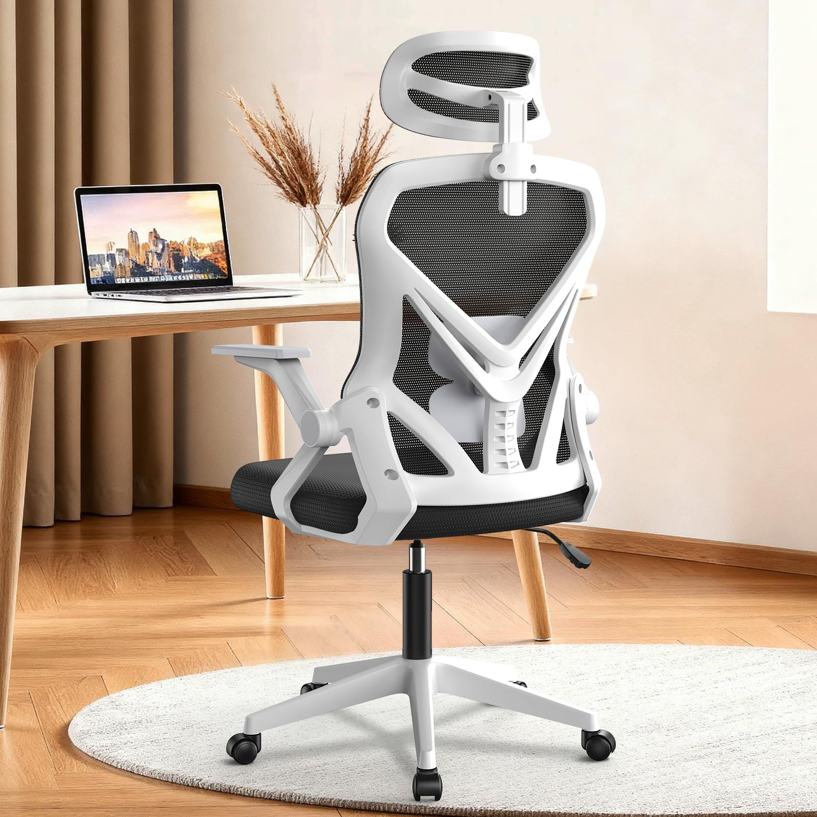 ★新品★オフィスチェア デスクチェア 疲れない 人間工学 椅子 135°ロッキング機能 可移動腰サポート テレワーク 跳ね上げ式アームレスト 3Dヘッドレスト 高反発クッション 通気性事務椅子 学習チェア PCチェア 通気性メッシュ おしゃれ 70c89092