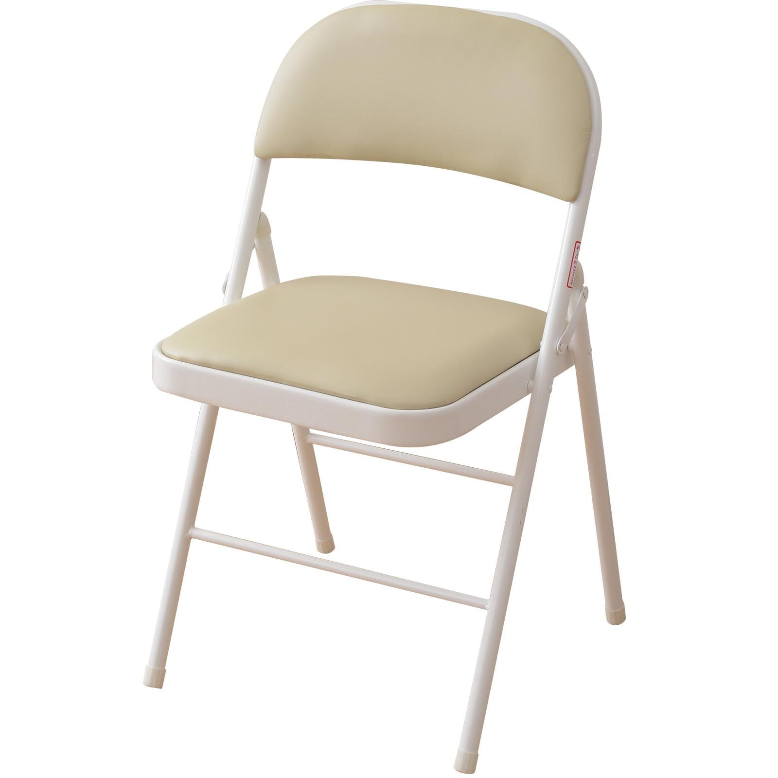★新品★山善(YAMAZEN) 折りたたみチェア パイプ椅子 イス 軽量 折り畳み椅子 幅47×奥行45×高さ78cm 完成品 アイボリー/ホワイト YMC-22(IV/WH) 7b7906a0