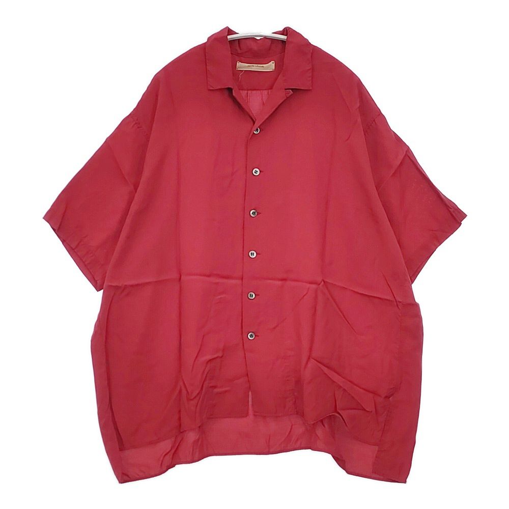 よよ　Suzuki takayuki スズキタカユキ　シャツ　レッド　赤 suzuki takayuki over shirt レーヨンシルク 定価36300円 日本製 半袖