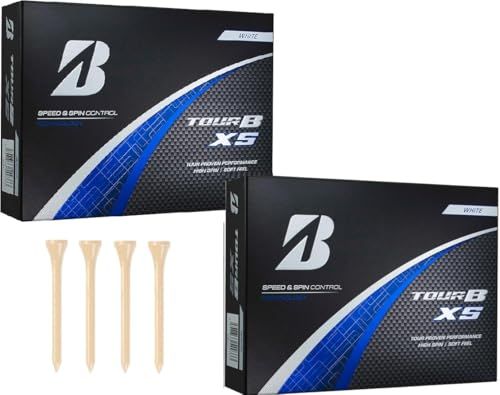 BRIDGESTONE(ブリヂストン)ゴルフボール TOUR B XS ホワイト 2024年モデル 2ダース(24球入) ＊ロングティー4本付き送料無料 e59cf10f