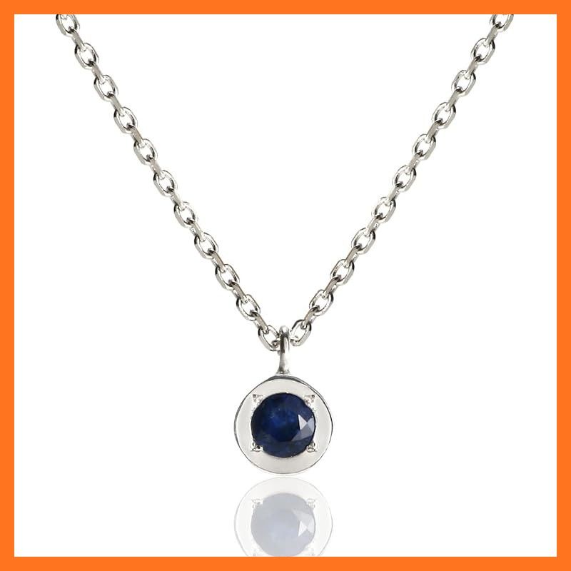 【新品】 Cloud-jewelry(クラウドジュエリー) 9月誕生石 天然サファイア レディース ネックレス ペンダント 【木製 プレゼント ギフト BOX付 】 シルバー925 PSN-8S