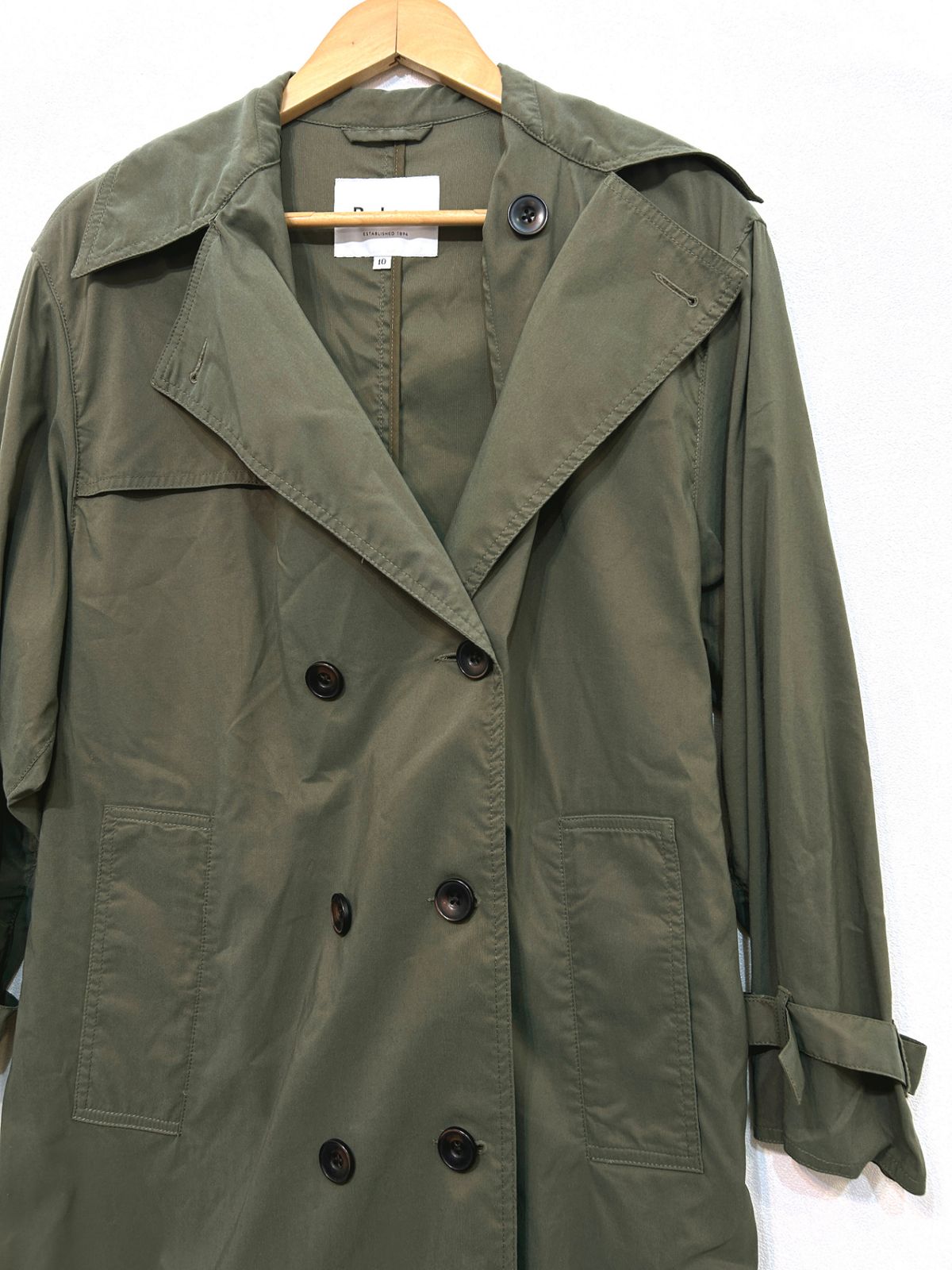Barbour (10) バブアー ノンオイル ナイロン ロングコート トレンチ