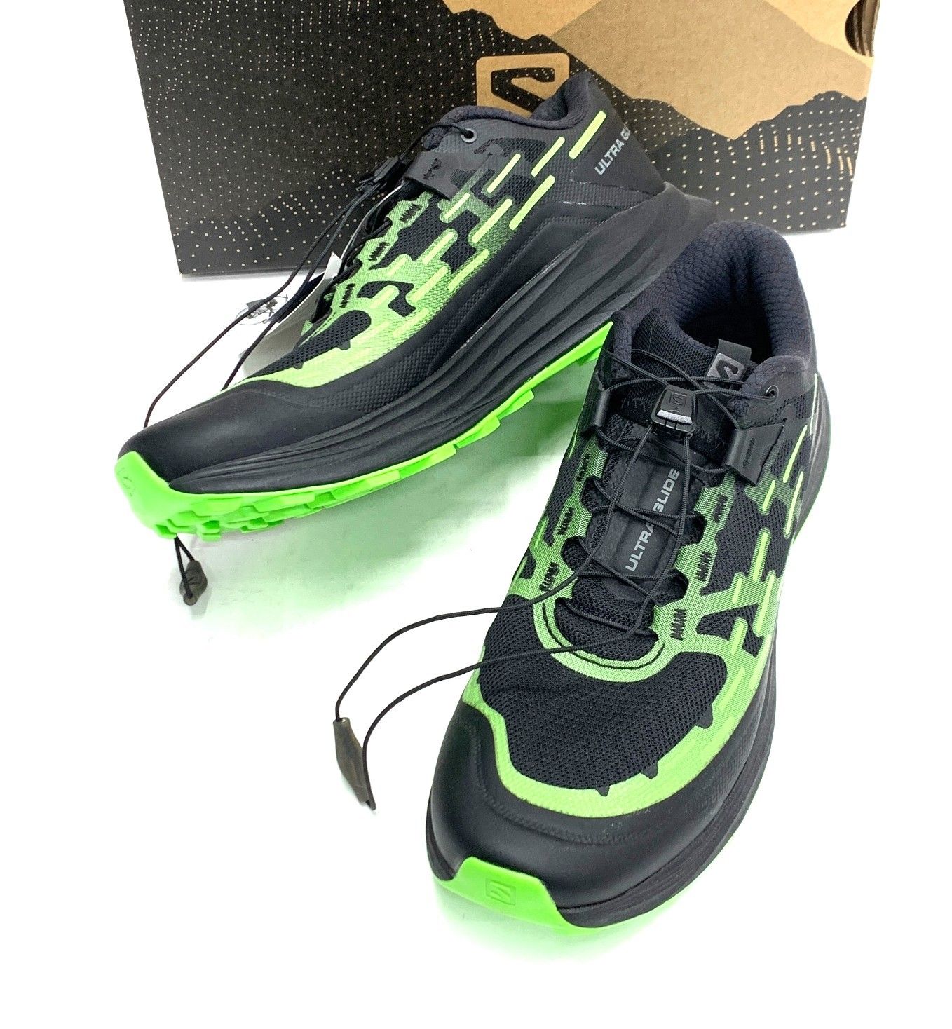 タグ・箱付　SALOMON　サロモン　416386　 ULTRA　GLIDE　ウルトラグライド　スニーカー　26cm　ブラック/グリーン