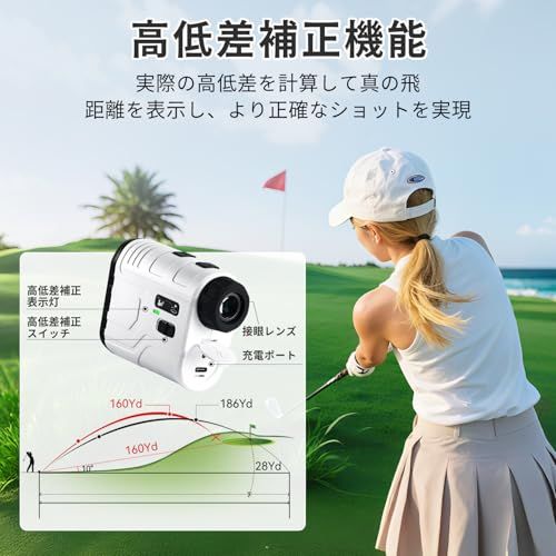 ゴルフ 距離計 マグネット 軽量 レーザー 距離測定器 ランキング ピン