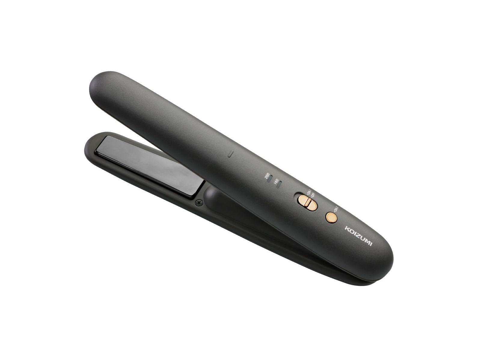 コイズミ ヘアアイロン ストレート コードレス USB充電式 海外対応 2段階温度調節 持ち運び コンパクト ポーチ付き チャコールグレー KHS-8660/Ht d9a07268