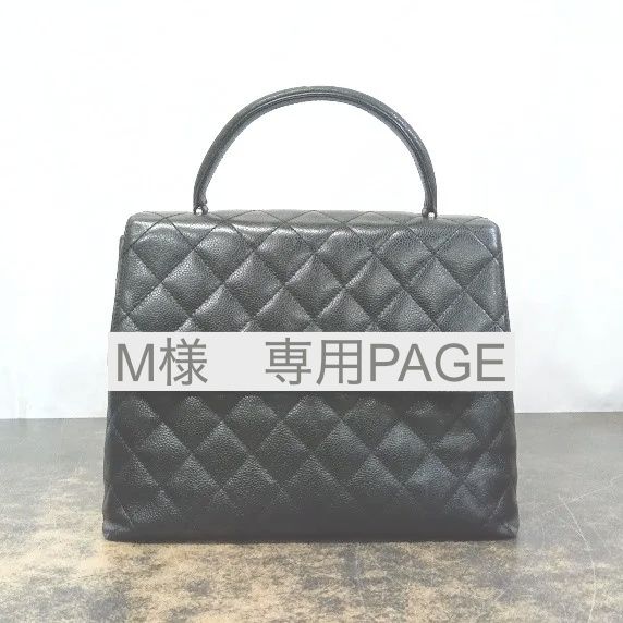 ● ※ M様専用 ブラック レザー ハンドバッグ 現状品