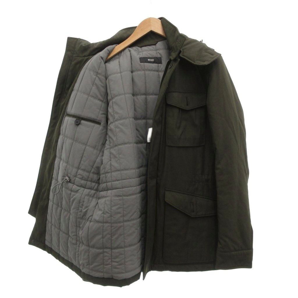 ヒューゴボス HUGO BOSS 美品 中綿ジャケット コート フード 裏地