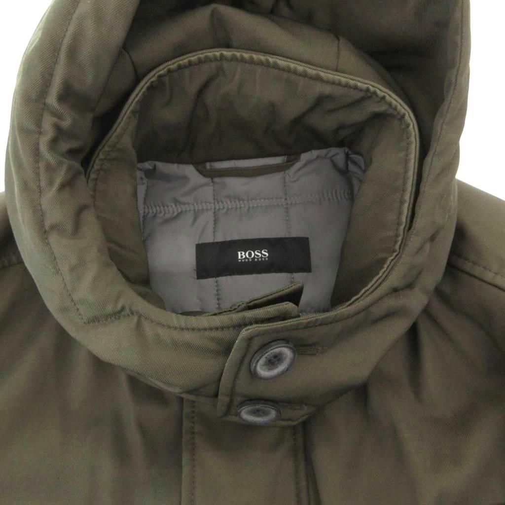 ヒューゴボス HUGO BOSS 美品 中綿ジャケット コート フード 裏地