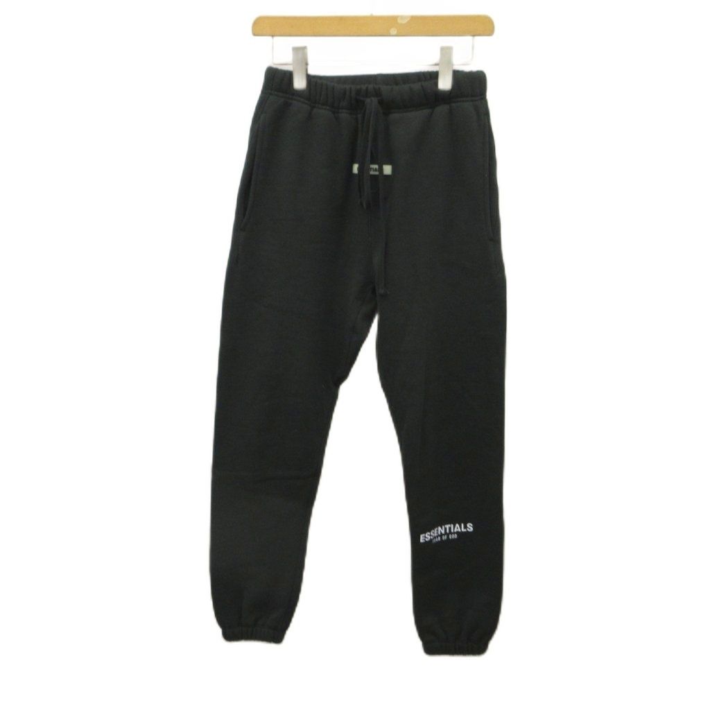 フィアオブゴッド エッセンシャルス Fear of God Essentials パンツ スウェットパンツ XXS 黒 ブラック ドローストリング 無地 長ズボン /KK ■GY62