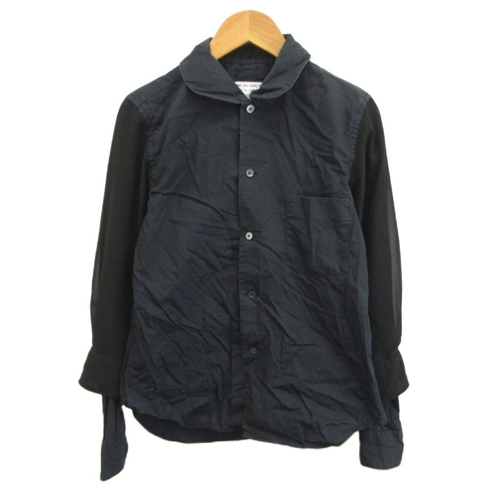 コムデギャルソン COMME des GARCONS 切替シャツ シャツ ブラウス XS
