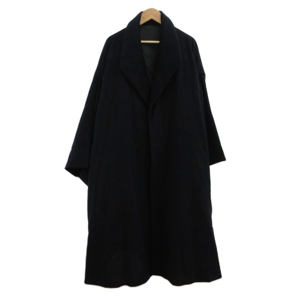 ローブスコンフェクションズ ROBES&CONFECTIONS コート カシミヤ 黒 ブラック ショールカラー ロング丈 長袖 /PP ■GY53