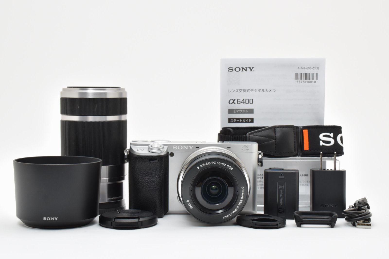9264ショット！良品 Sony a6400 ILCE-6400Y ダブルズームレンズキット シルバー　ソニーEマウントに０２１