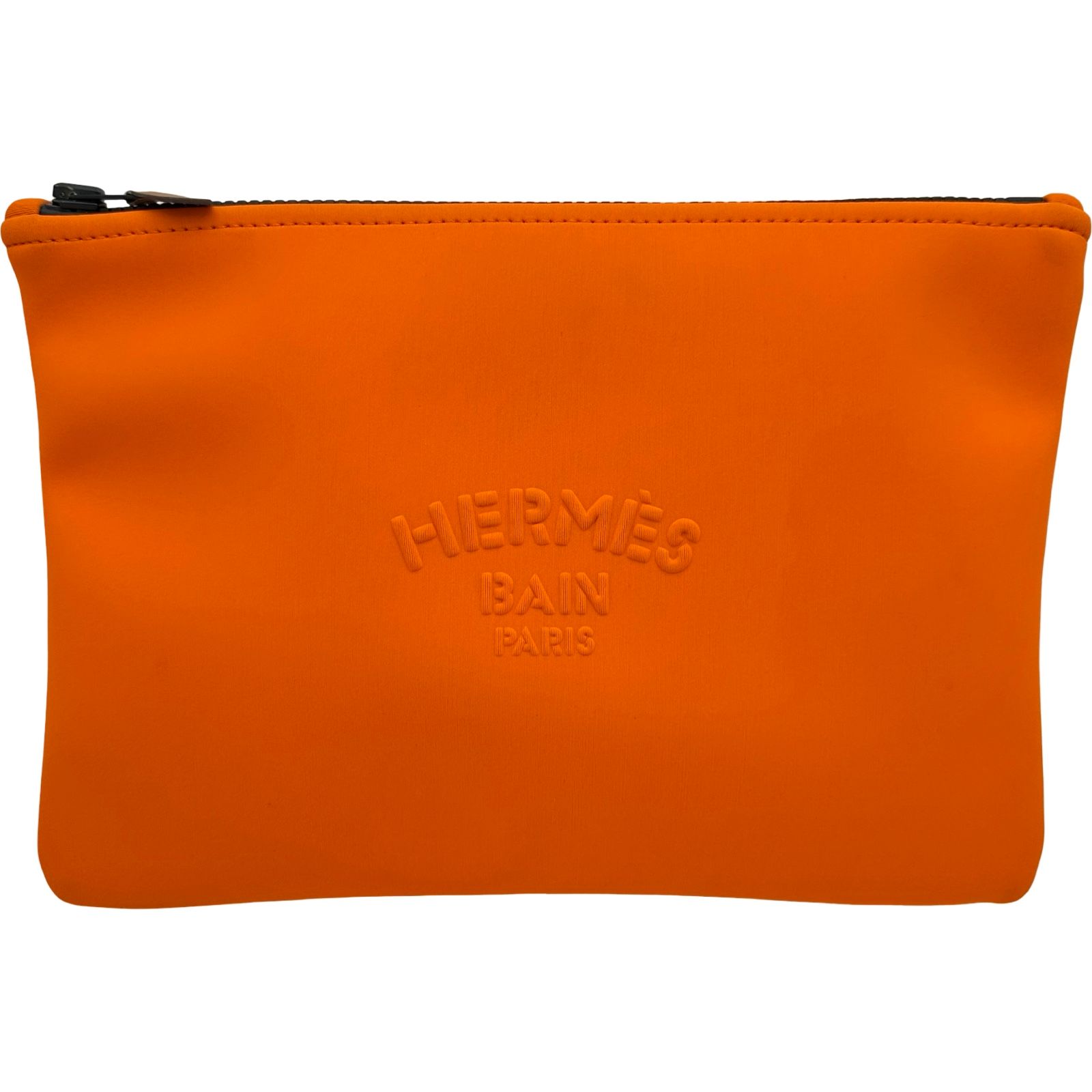エルメス HERMES ネオバンMM オレンジ ポリアミド レディース クラッチバッグ