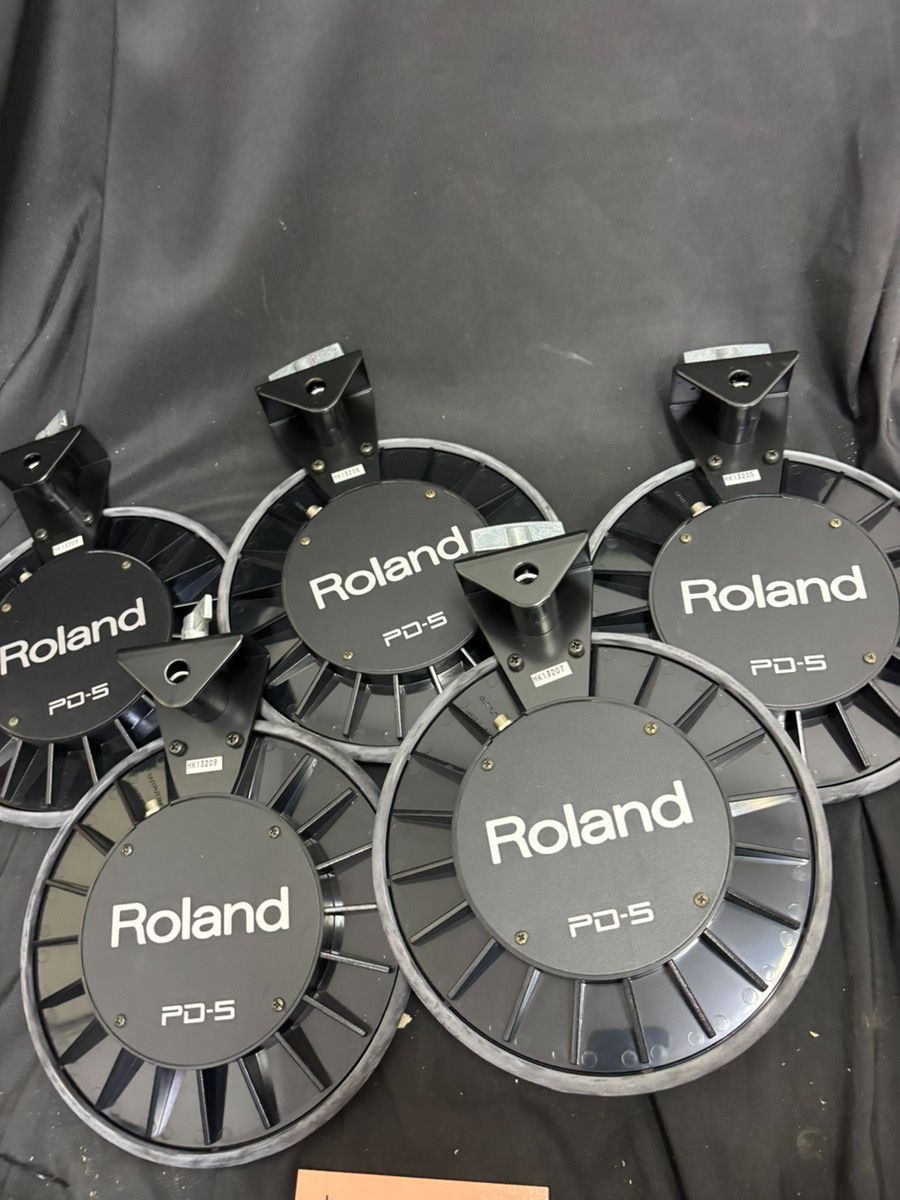 Roland PD-5 V-Drums 電子ドラムパッド 5個セット 動作品 デュアルトリガー Vドラム 本体のみ（k-855）