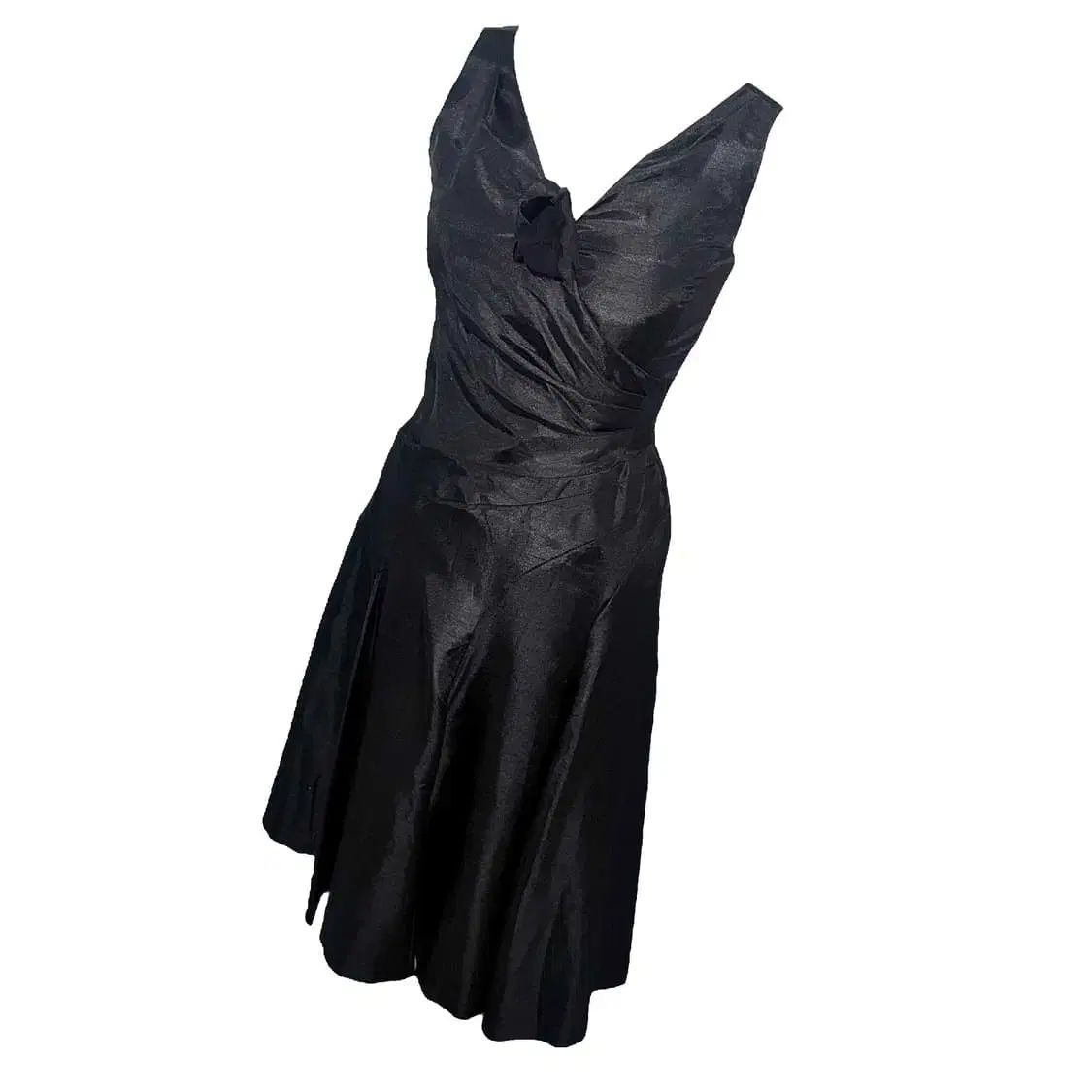 Comme Ca Ism Black Draped Dress