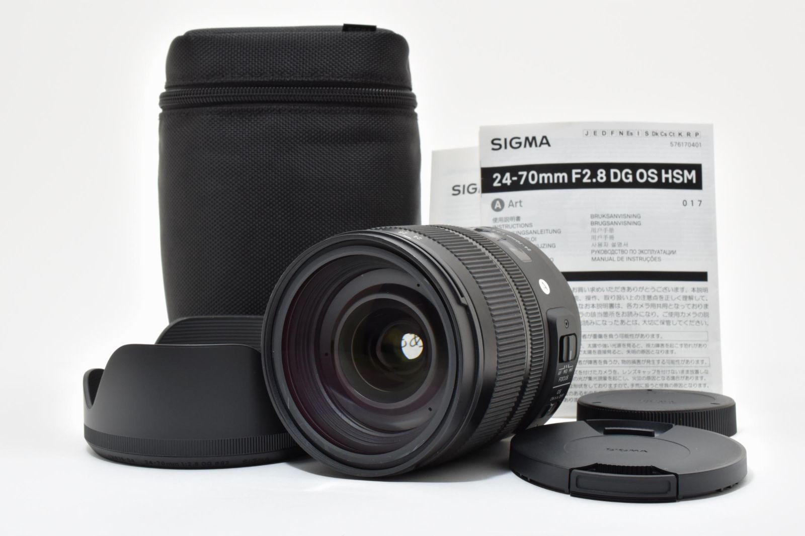 新品級 Sigma ART 24-70mm f2.8 DG OS HSM キャノン用　に０２２