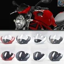 モーターサイクルスポーツ用ウインドシールドヘッドカバー、ウインドシールドディフレクターバイザー、ドゥカティモンスター696 795 796 11