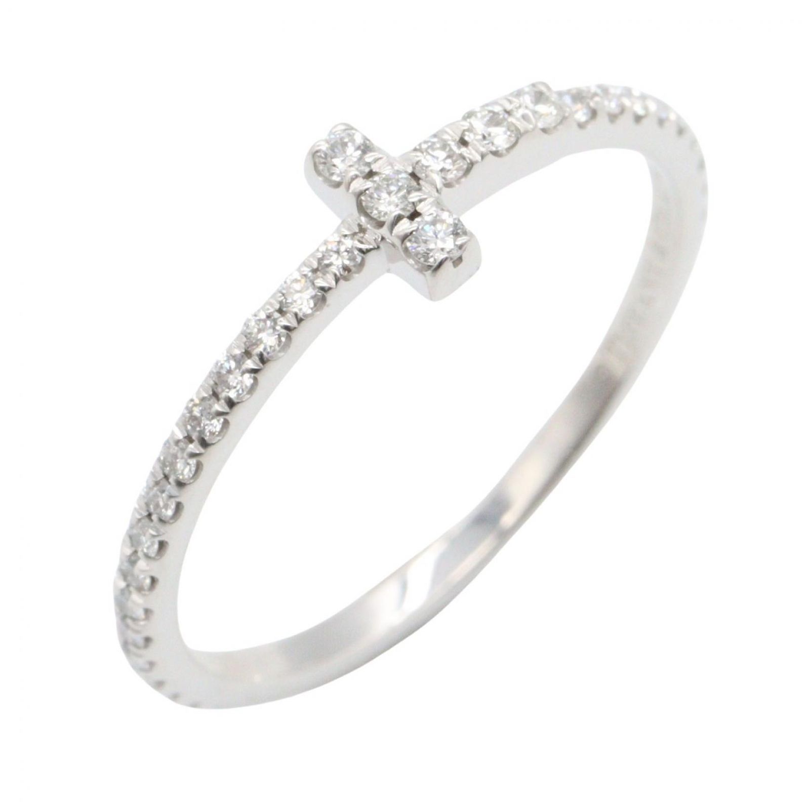 ティファニー TIFFANY＆CO リング・指輪 Tワイヤーリング ダイヤ #10.5 K18WG（ホワイトゴールド） ダイヤモンド Tワイヤーリング ダイヤ レディース Used A