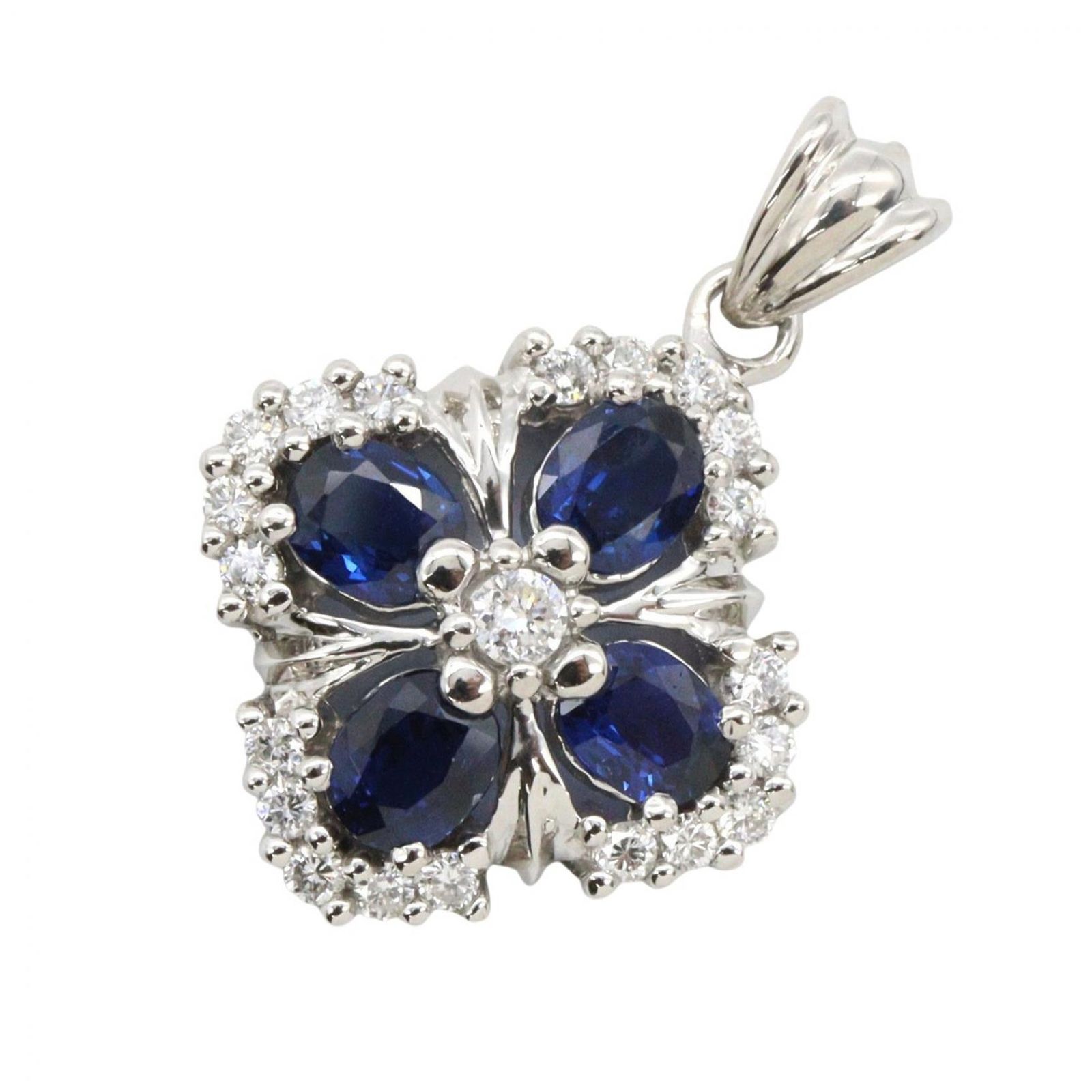 ジュエリー JEWELRY ペンダントトップ サファイア ダイヤモンド トップ ｻﾌｧｲｱ 6.3g Pt900プラチナ ダイヤモンド サファイアトップ レディース Used A