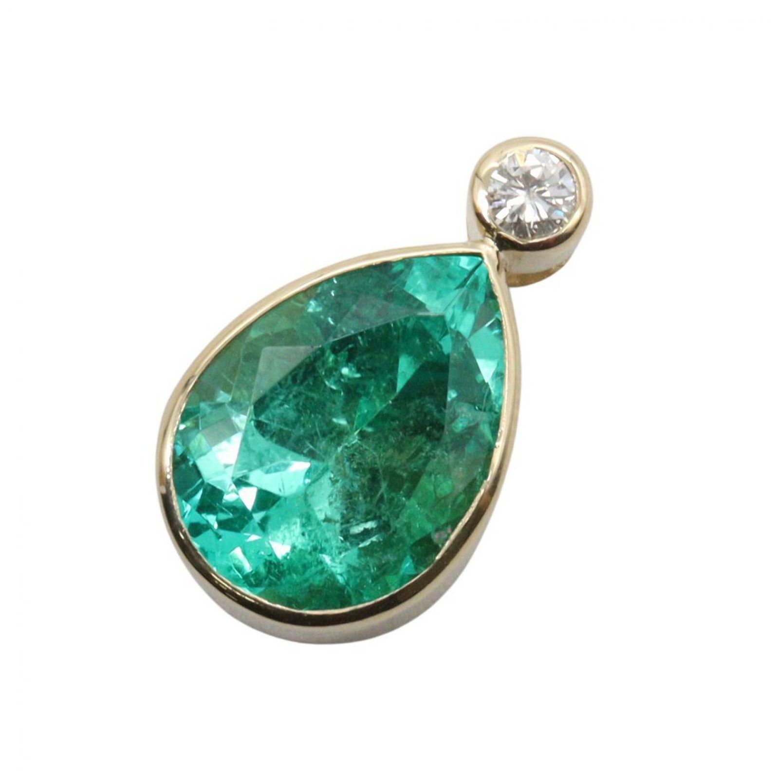 ジュエリー JEWELRY ペンダントトップ エメラルドトップ ｴﾒﾗﾙﾄﾞ 3.2g K18（イエローゴールド） ダイヤモンド エメラルドトップ レディース Used A 178,900円