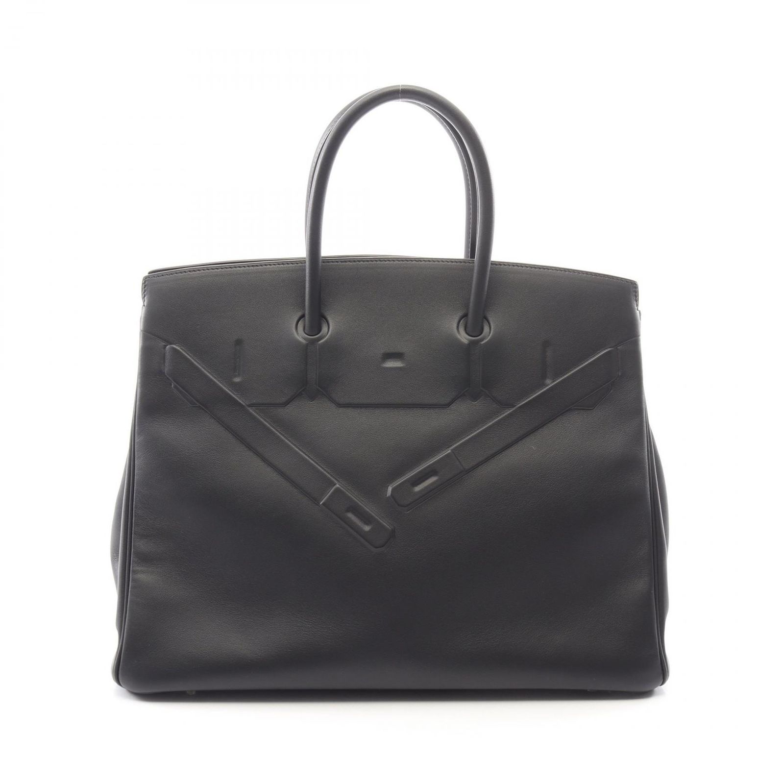 エルメス HERMES ハンドバッグ シャドーバーキン35 ブラック その他 シャドーバーキン35 ブラック レディース Used A