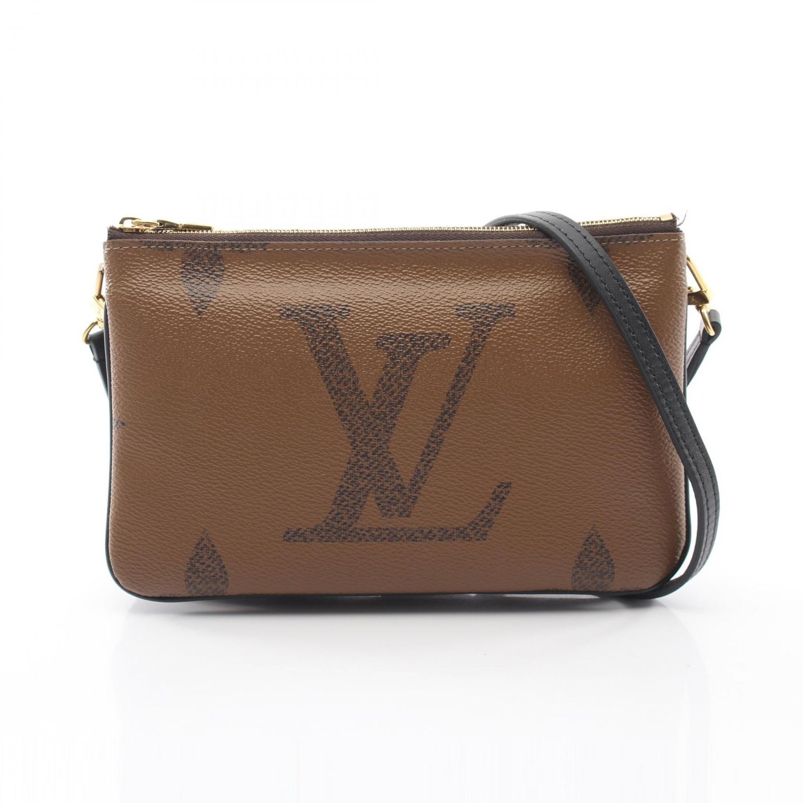 ルイ・ヴィトン LOUIS VUITTON ショルダーバッグ ポシェット ドゥーブル ジップ M69203 PVCコーティングキャンバス レザー ポシェット・ドゥーブル ジップ レディース